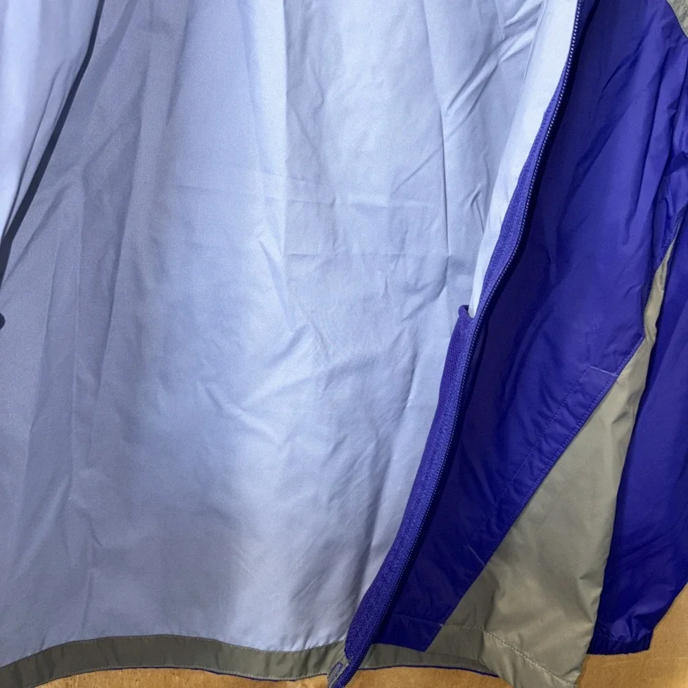 Columbia Kids Windbreaker L Purple Full Zip Gray‎ Pockets
